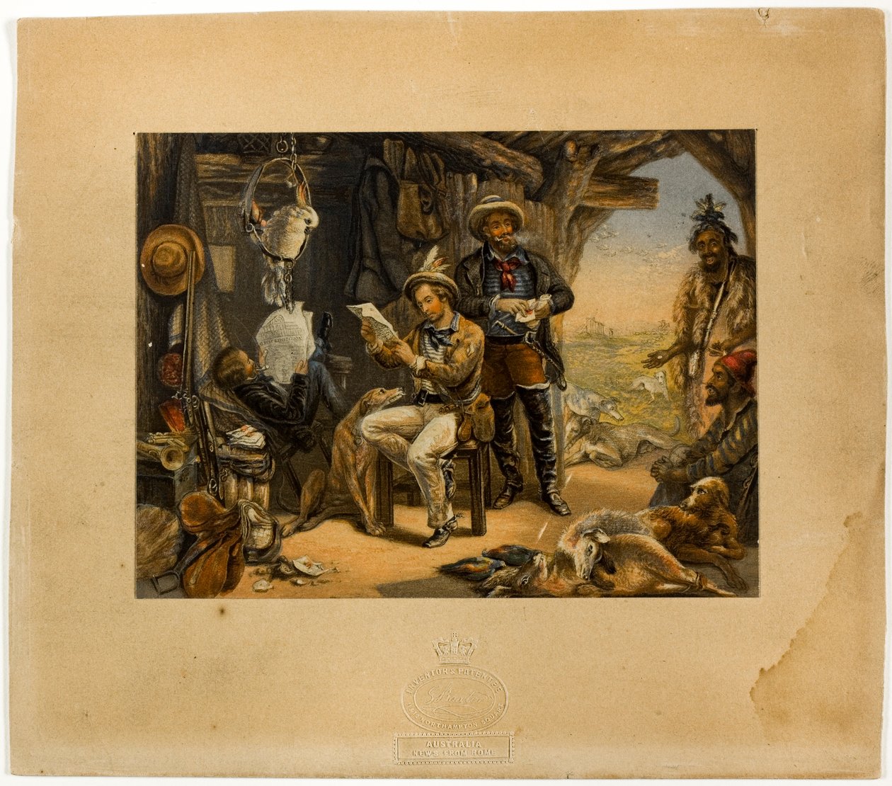 Australia, Notizie da casa da George Baxter
