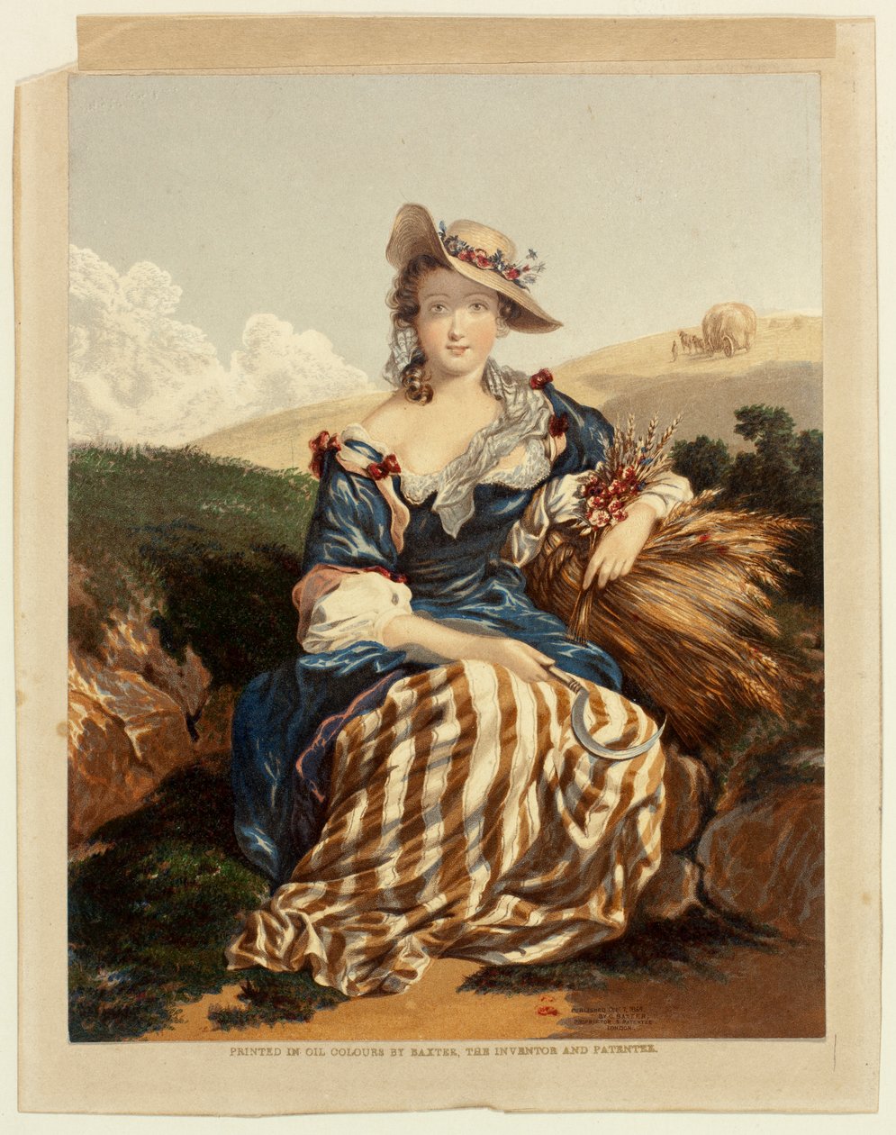 La bella del villaggio da George Baxter