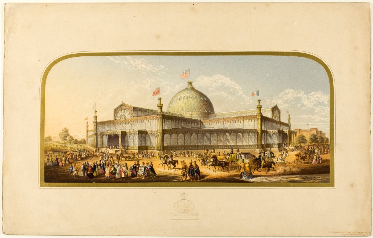 Palazzo di Cristallo, New York da George Baxter