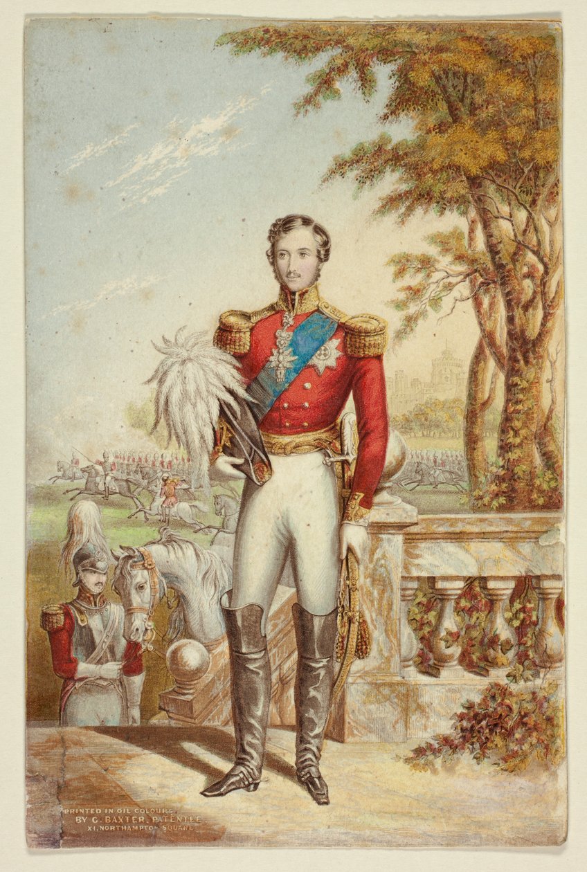 Sua Altezza Reale il Principe Alberto (pantaloni di pelle scamosciata) da George Baxter