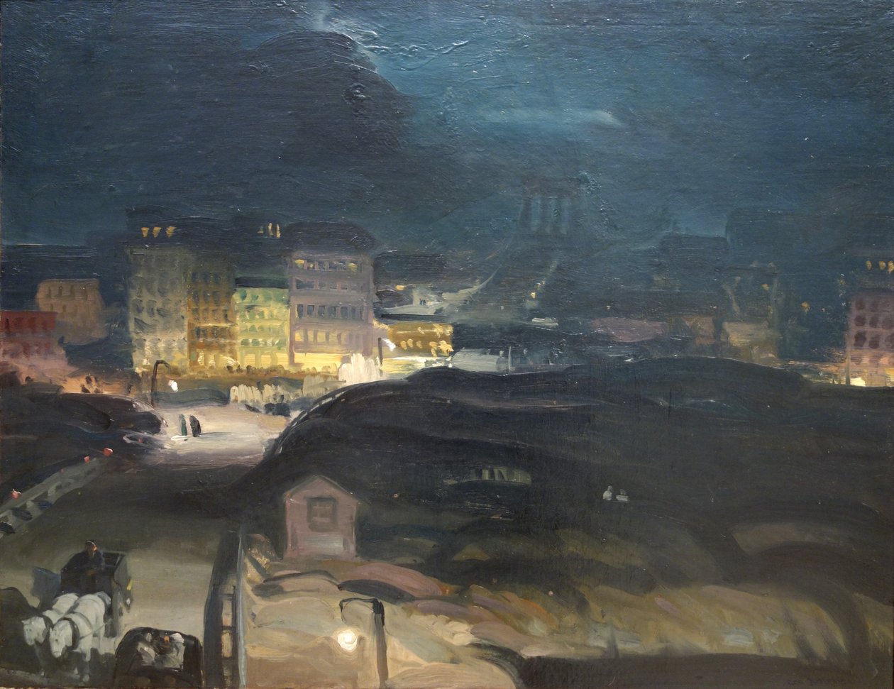 Approccio al ponte di notte da George Bellows