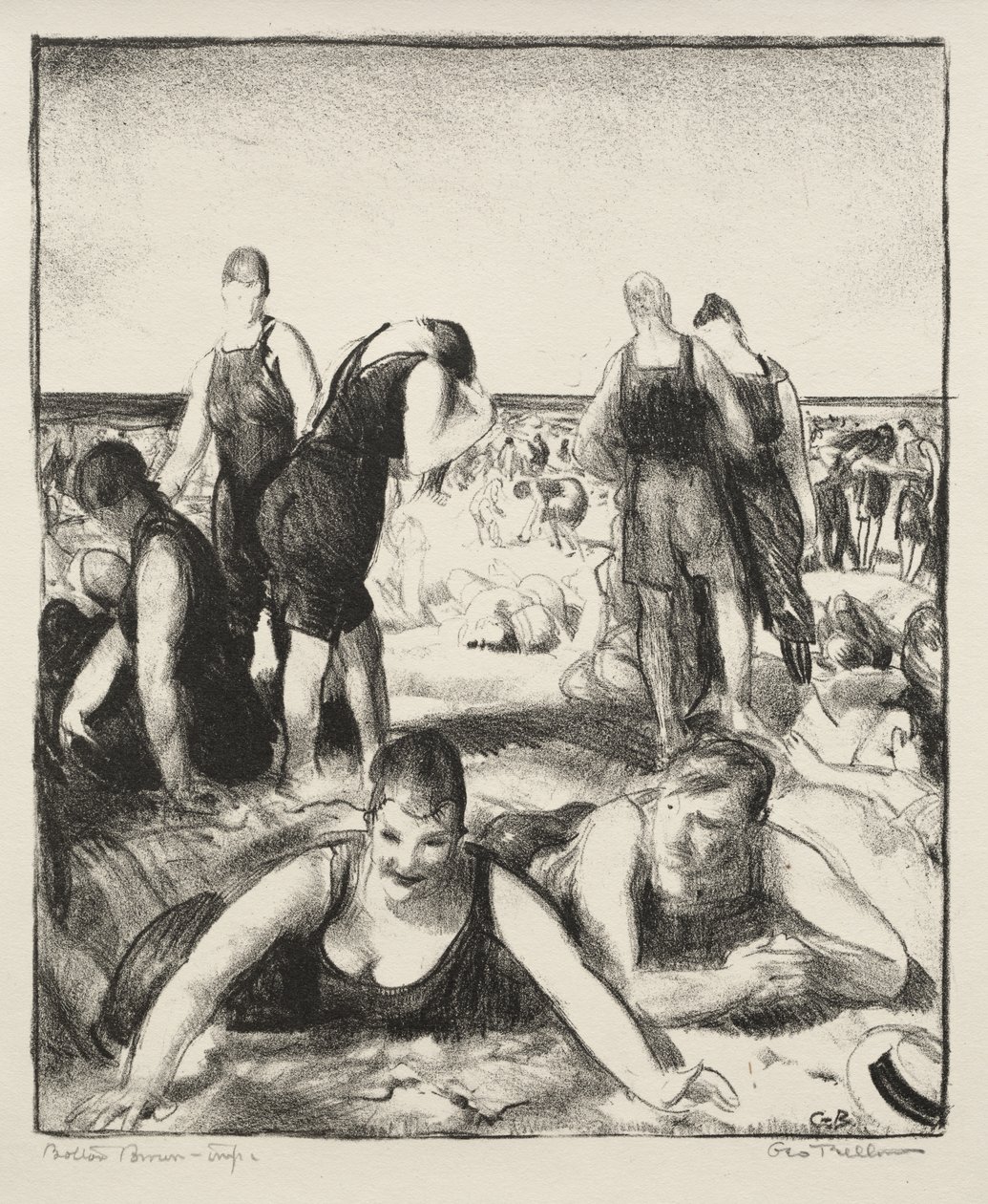 Spiaggia balneabile da George Bellows