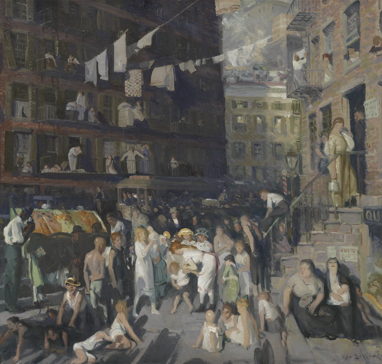 Gli abitanti delle caverne a strapiombo da George Bellows