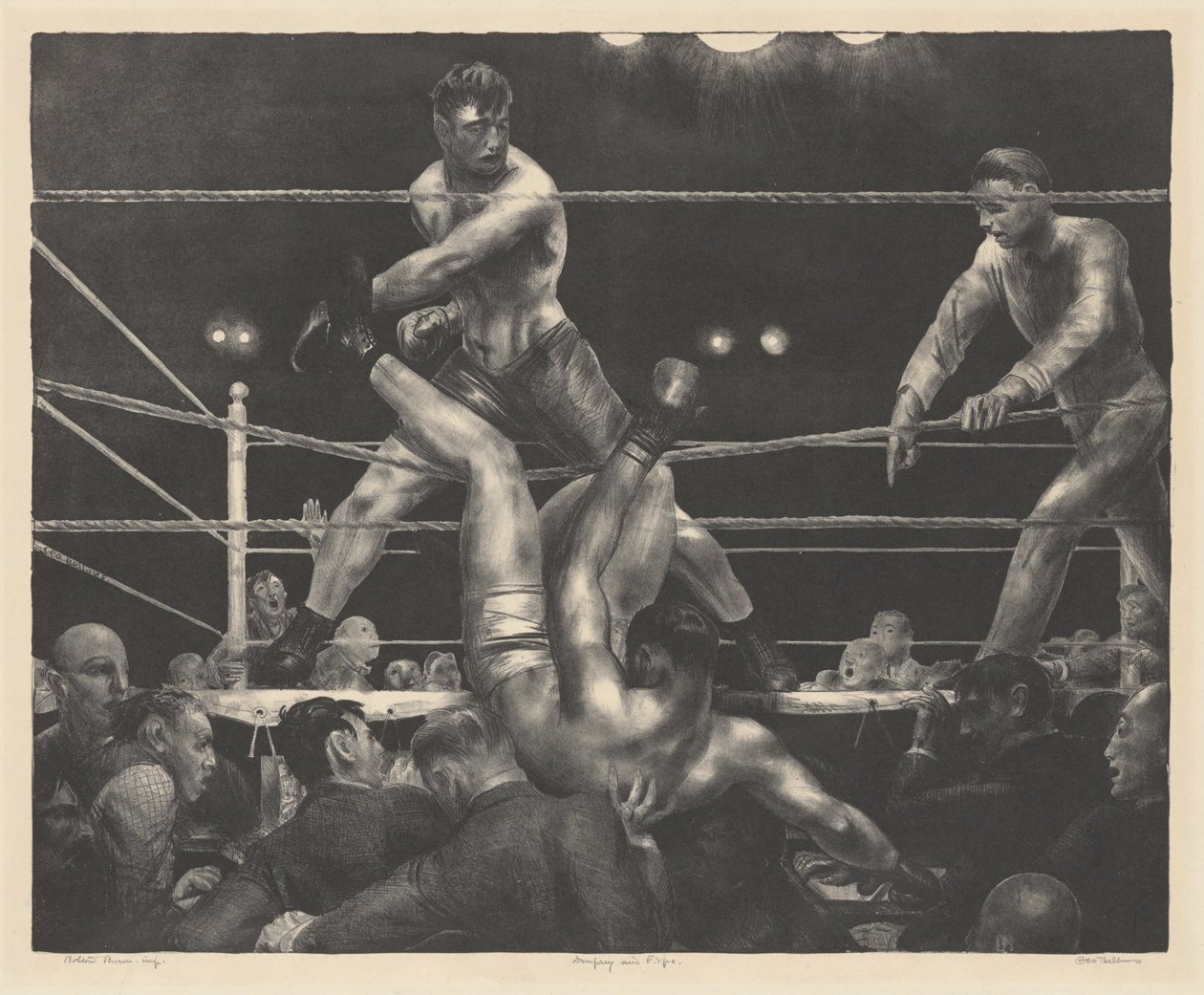 Dempsey e Firpo da George Bellows