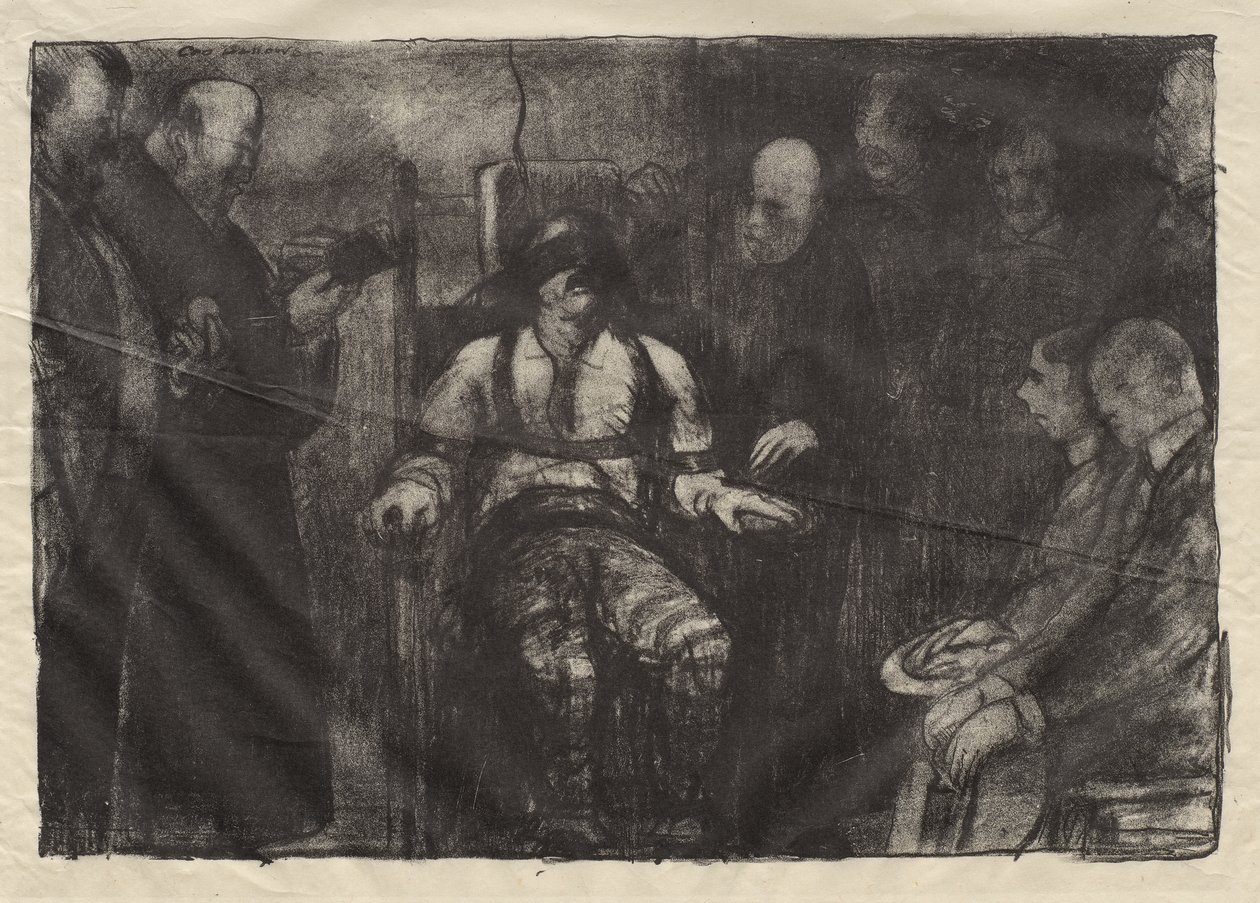 Elettrocuzione, primo stato da George Bellows