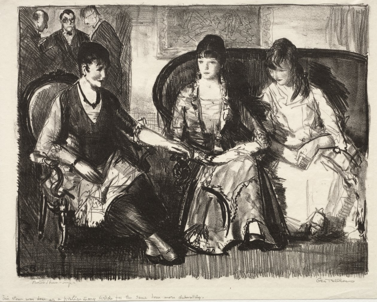 Elsie, Emma e Marjorie, “First Stone” da George Bellows