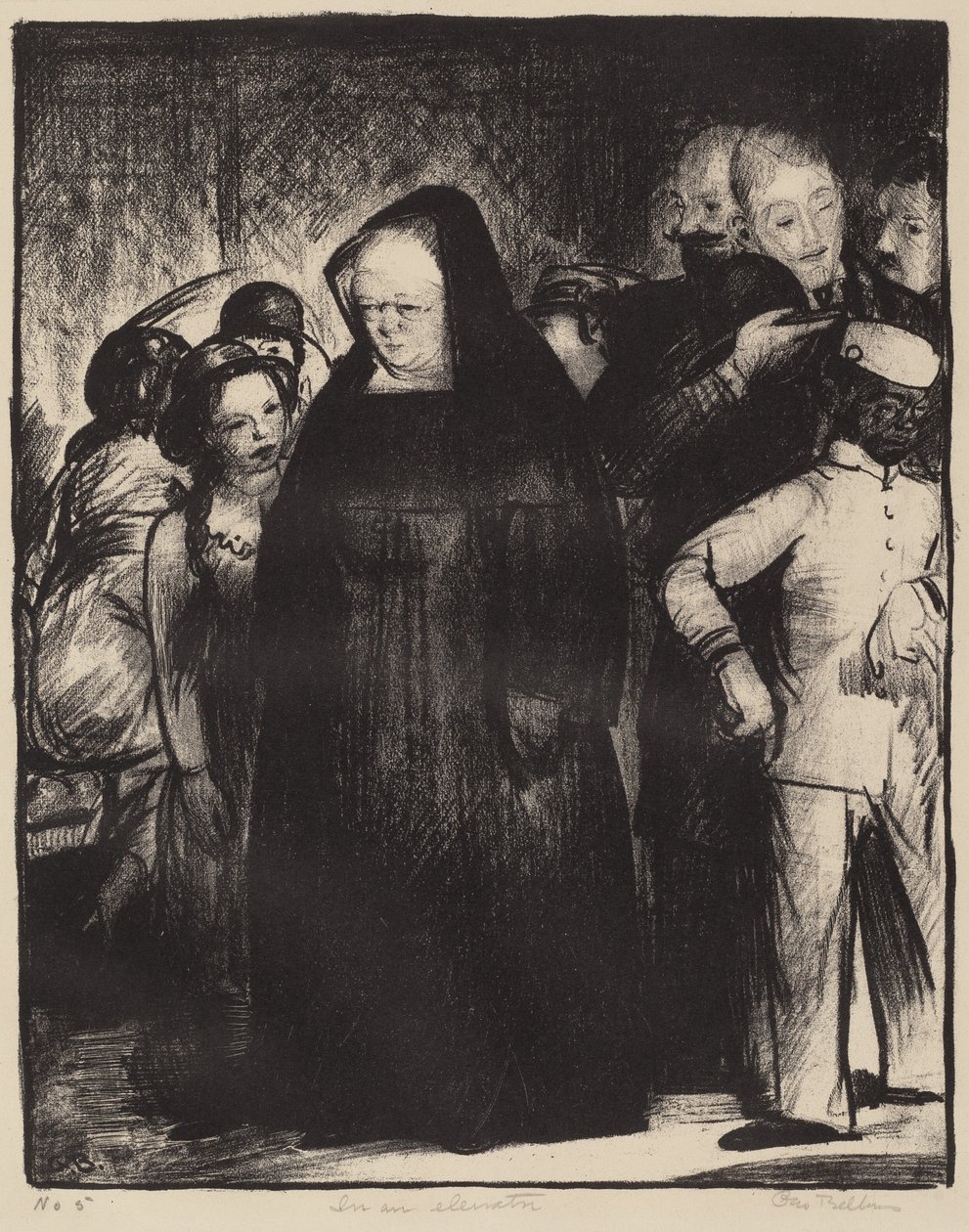 In un ascensore da George Bellows