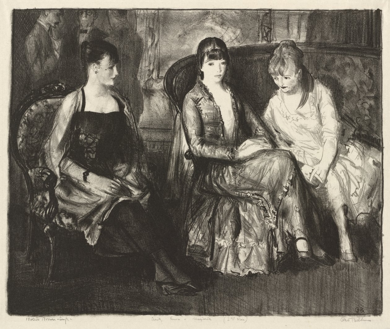 Marjorie, Emma ed Elsie, Second Stone da George Bellows