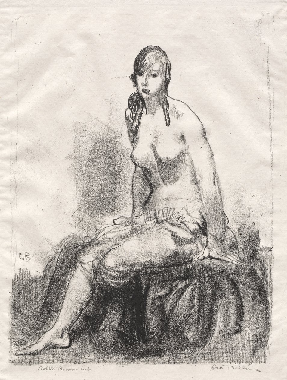 Buongiorno, schizzo di nudo da George Bellows