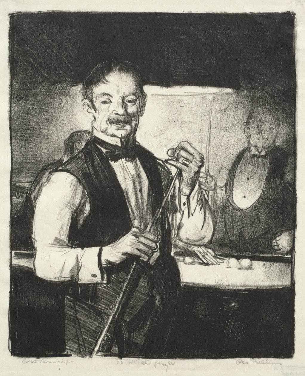 Il vecchio giocatore di biliardo da George Bellows