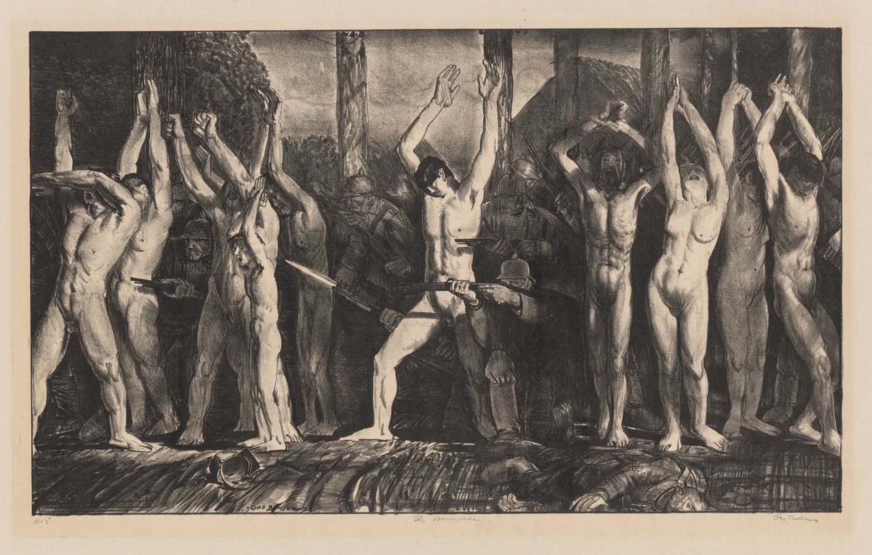 La barricata, la prima pietra da George Bellows
