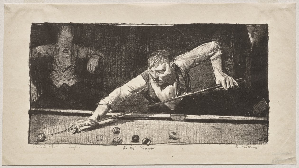 Il giocatore di biliardo da George Bellows