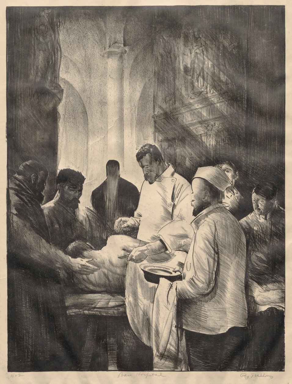 Serie "War":  Ospedale da campo, Second Stone da George Bellows