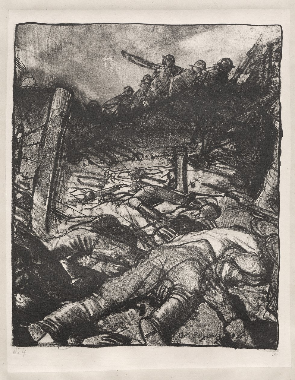 Serie della guerra: La carica, dettaglio sinistro da George Bellows