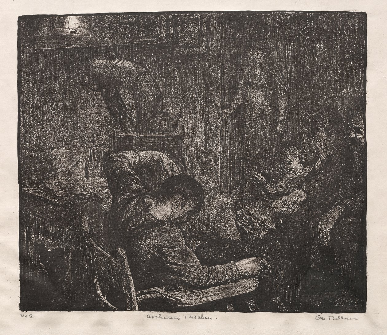 Cucina di un operaio da George Bellows