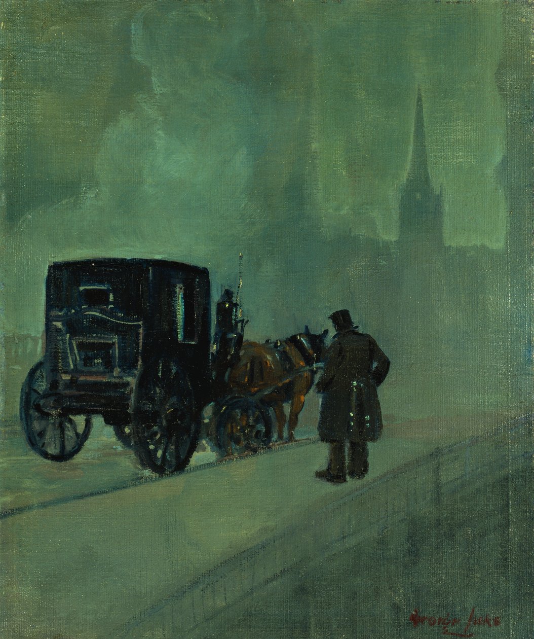 Notte nebbiosa, New York da George Benjamin Luks