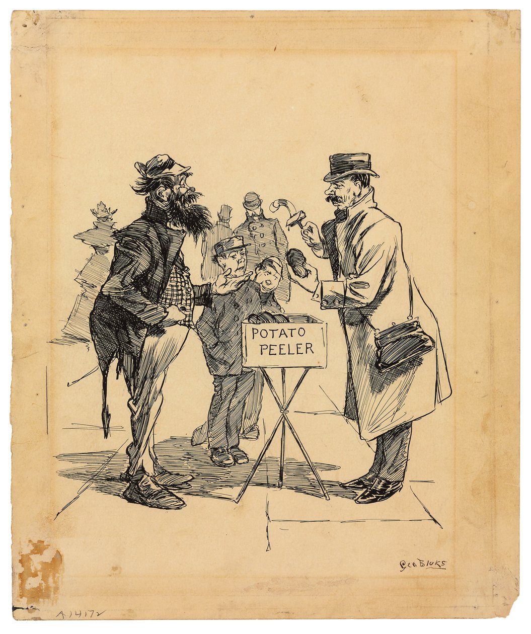 Venditore ambulante, c.1895 da George Benjamin Luks