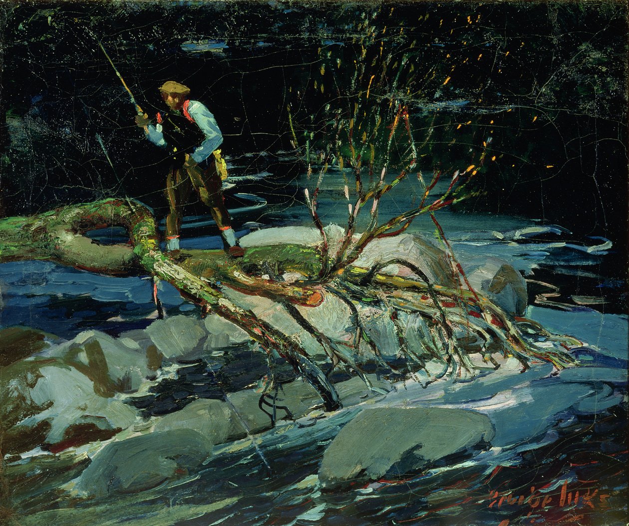Pesca alla trota da George Benjamin Luks