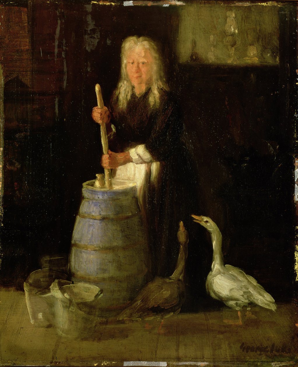 Donna che sbatte il burro da George Benjamin Luks