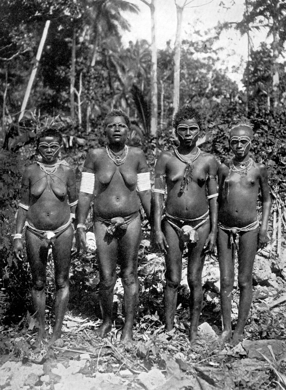 Donne in abiti festivi, Melanesia da George Brown