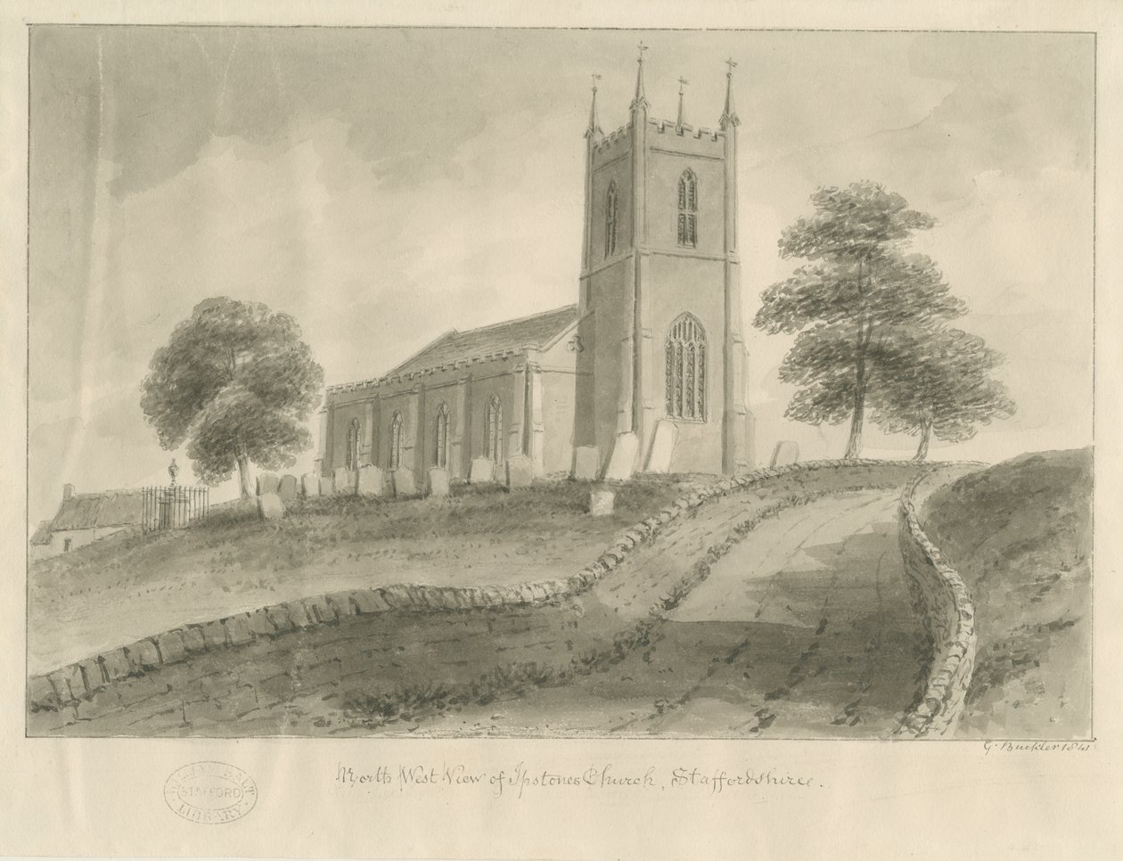 Chiesa di Ipstones da George Buckler