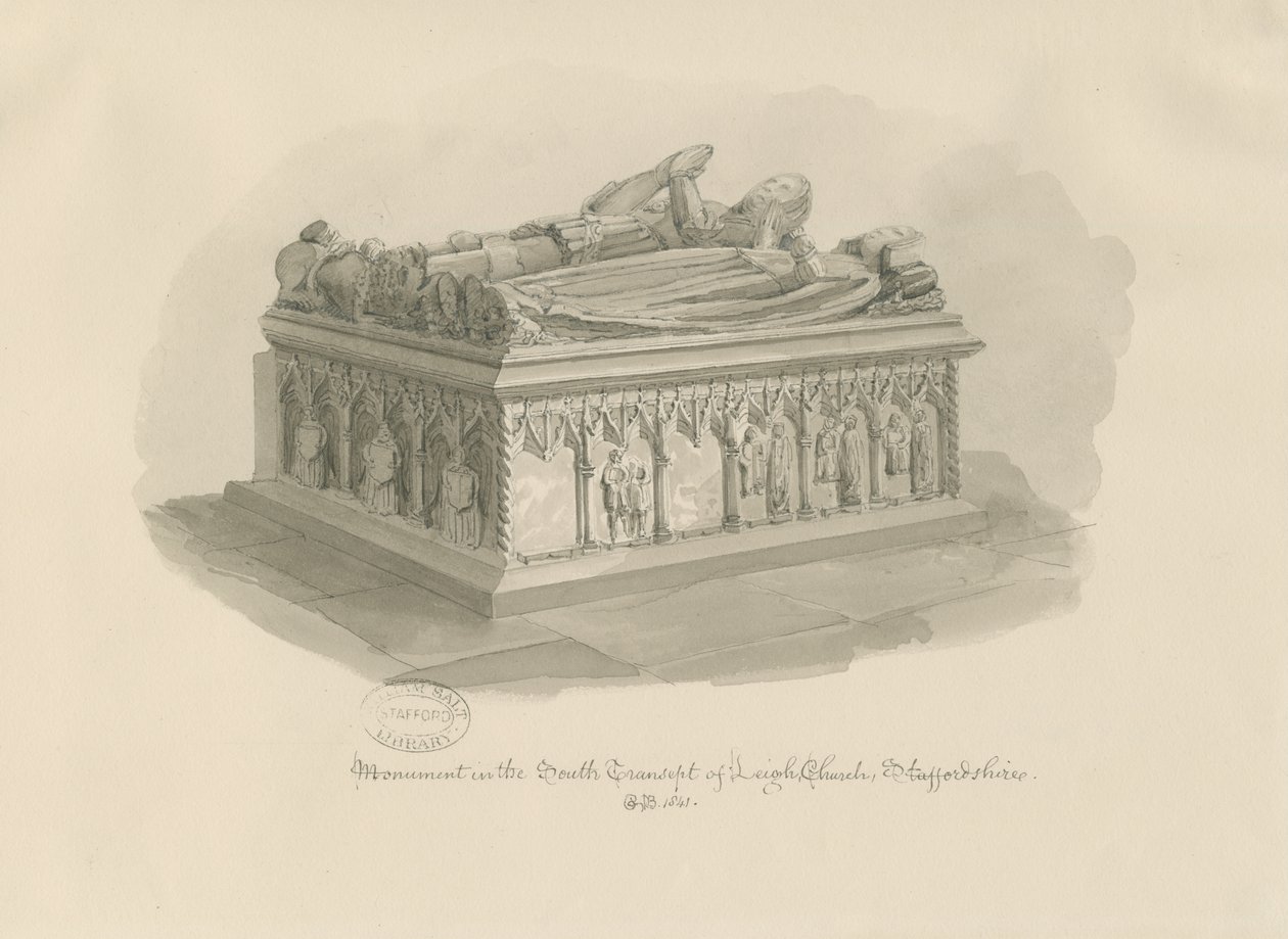 Chiesa di Leigh - Monumento di Sir John Aston da George Buckler