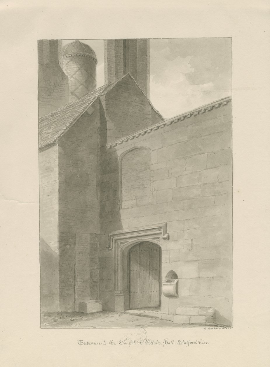 Pillaton Hall - Ingresso della Cappella da George Buckler