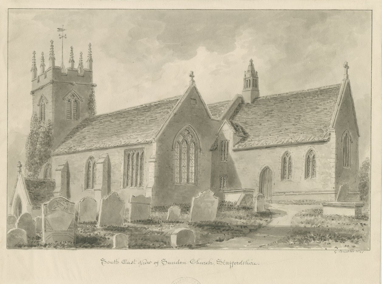 Chiesa di Sandon da George Buckler