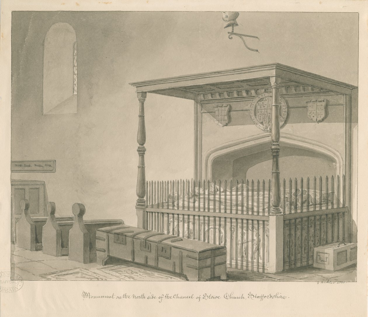 Stowe Church - Tomba a tavola da George Buckler