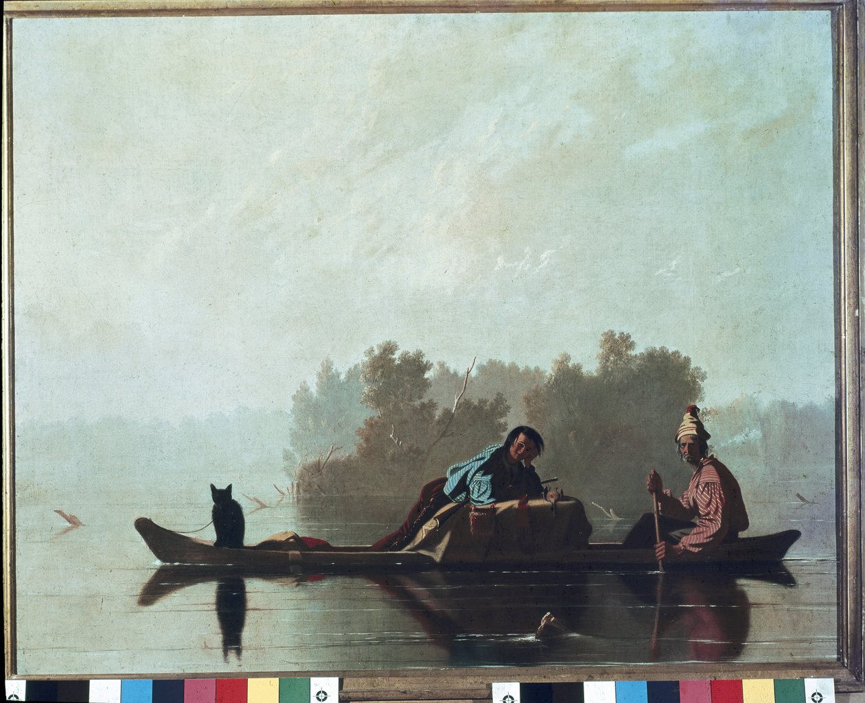 Mercanti di pellicce che discendono il corso del fiume Missouri da George Caleb Bingham