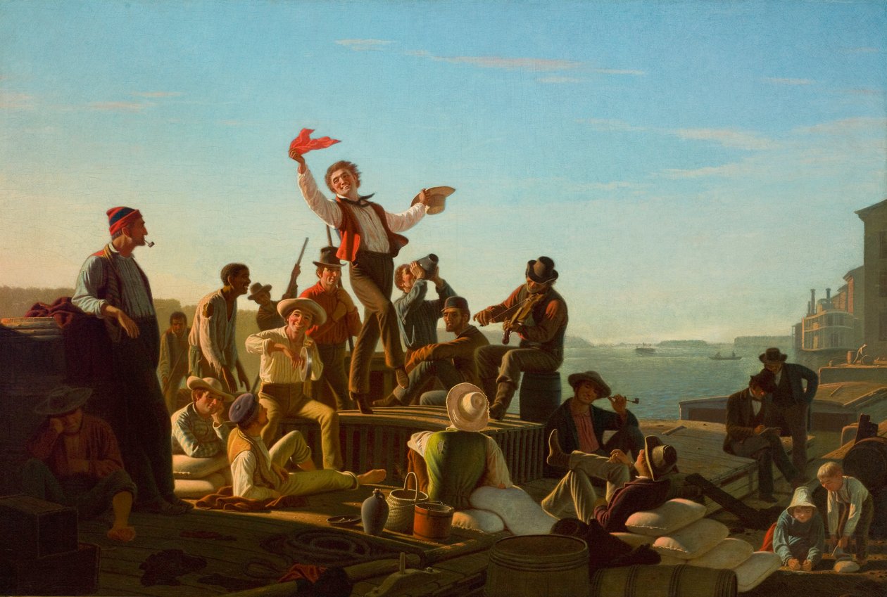 I simpatici battellieri in porto da George Caleb Bingham