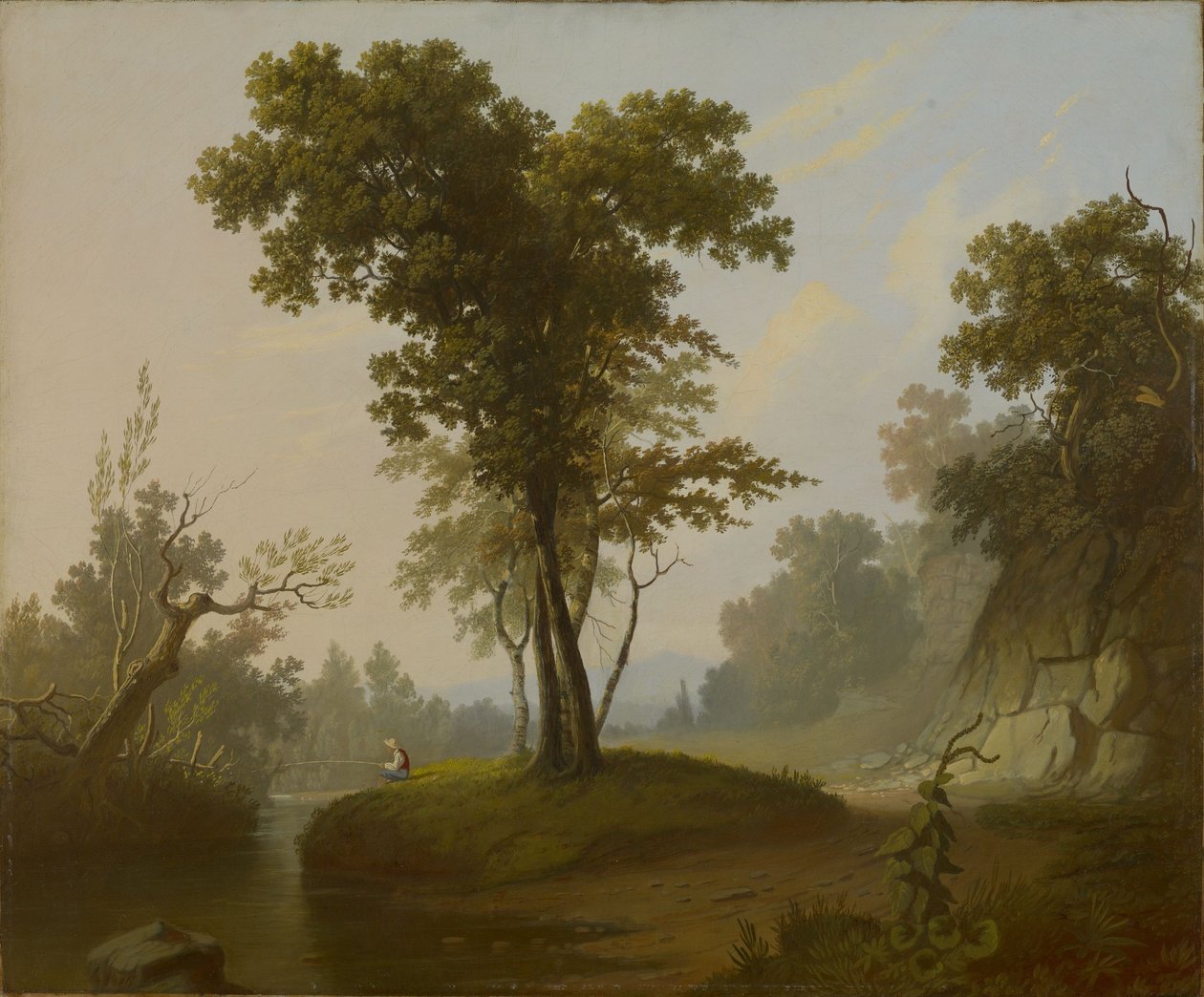 Paesaggio con pescatore da George Caleb Bingham