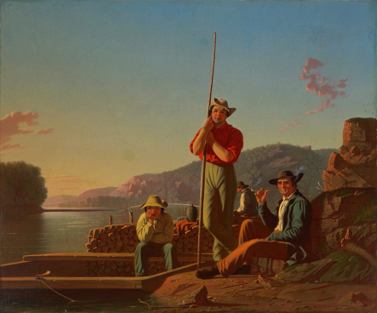 La barca di legno da George Caleb Bingham