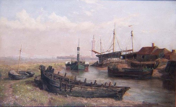 La foce del fiume Freshney, vicino a Grimsby, Lincolnshire da George Cammidge