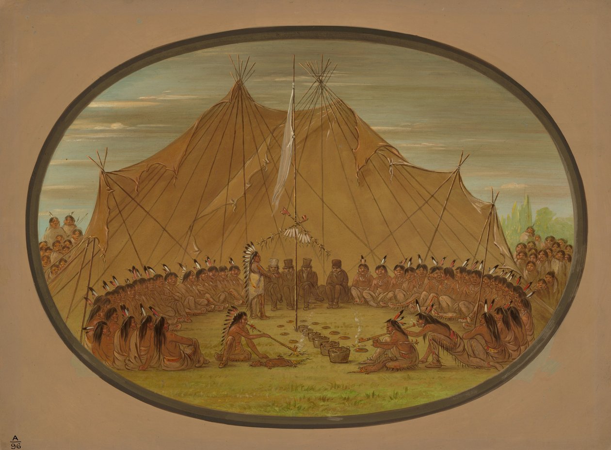 Festa del cane - Sioux, 1861-1869 da George Catlin