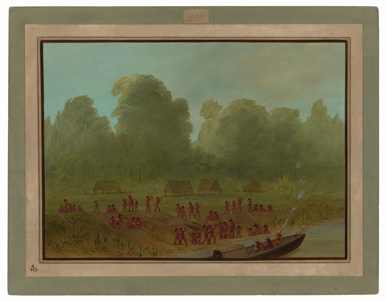 Il villaggio di A Mayoruna da George Catlin