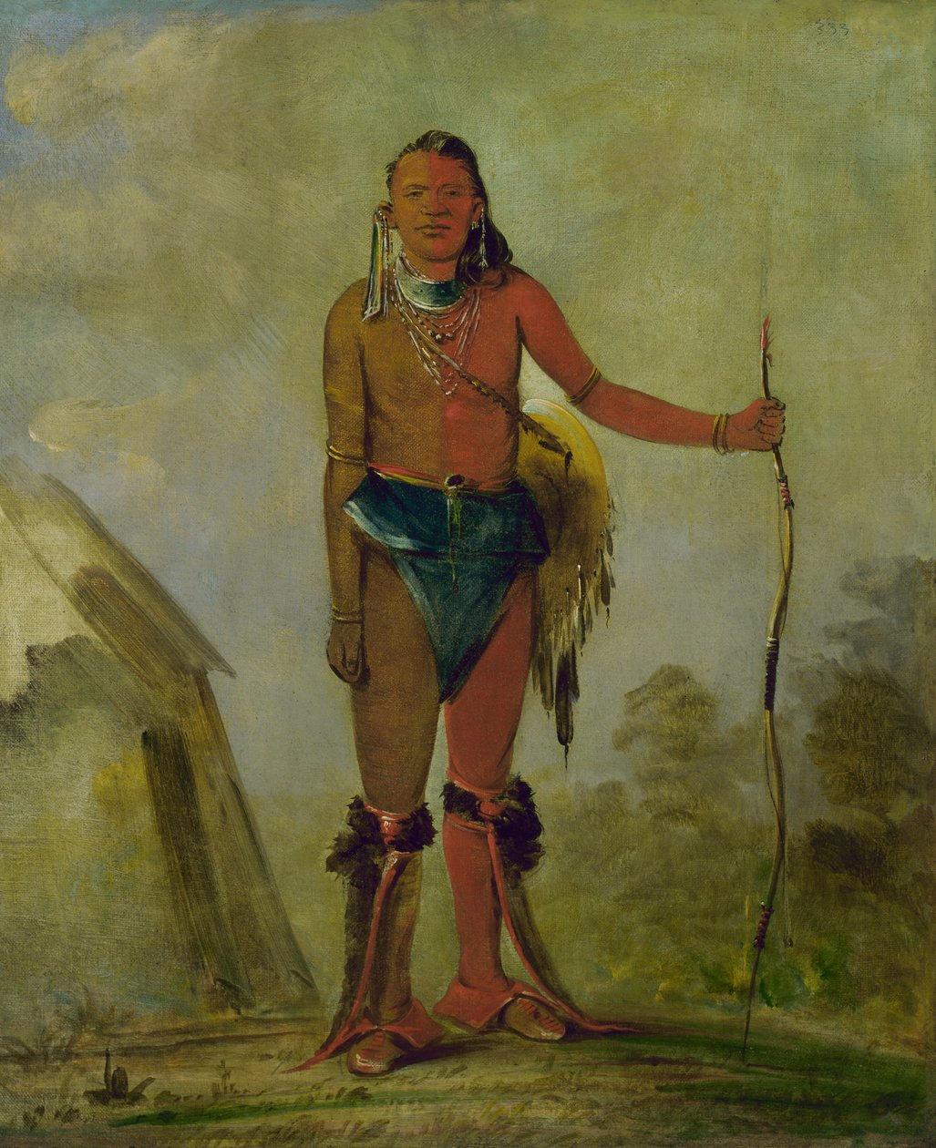 Aih-no-wa, Il Fuoco, un Uomo Medicina della Volpe, 1835 da George Catlin
