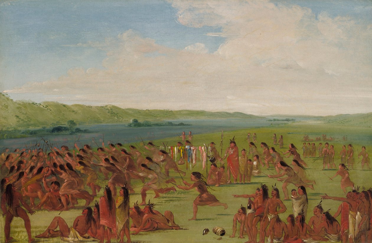 Gioco del pallone delle donne, Prairie du Chien da George Catlin