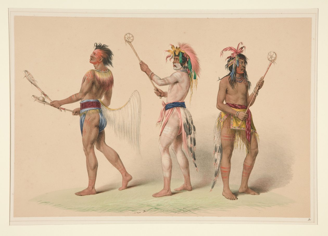 Giocatori di palla, n. 21 della serie “Gli indiani del Nord America” da George Catlin