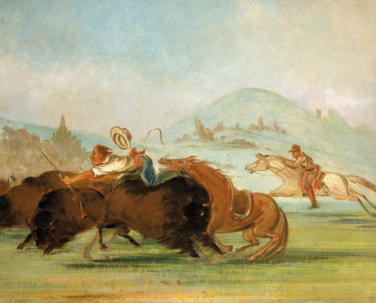 Batiste e io in corsa con i bufali, Bocca dello Yellowstone da George Catlin