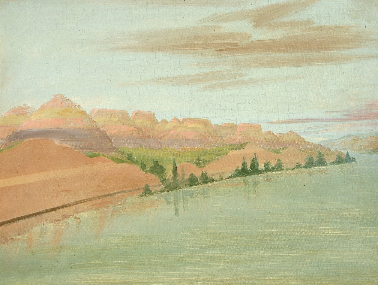 Belle scogliere di argilla, 1900 miglia sopra St. Louis da George Catlin