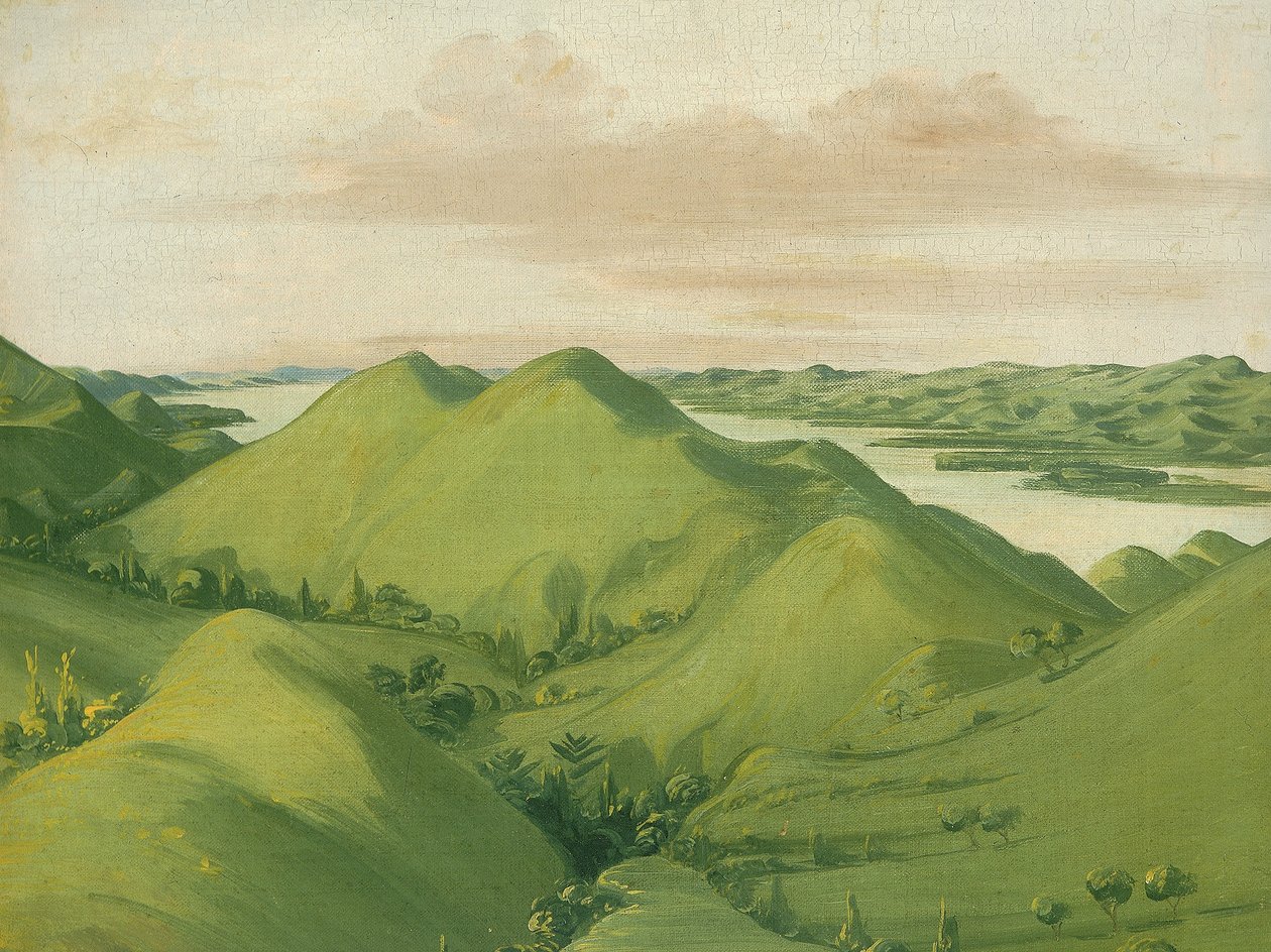 Bellissime scogliere erbose, 110 miglia sopra St. Louis da George Catlin