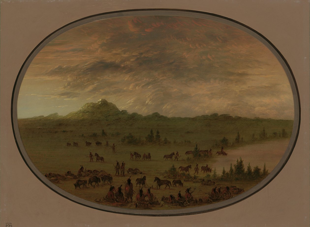 Bivacco di una squadra di guerra Sioux all