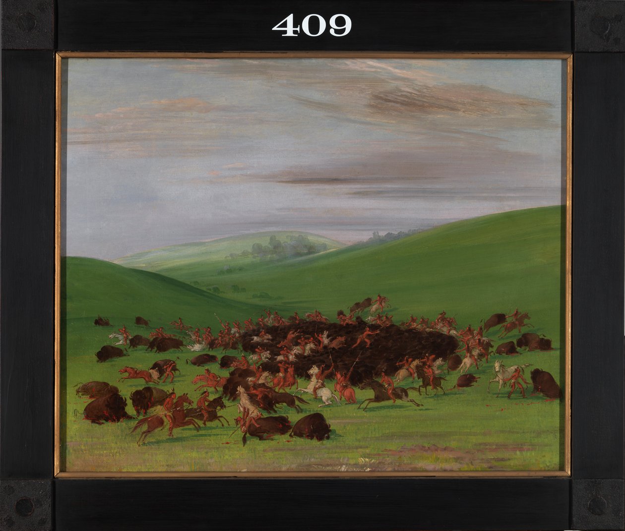 Caccia al Bisonte, un Circondamento degli Hidatsa, 1832-1833 da George Catlin