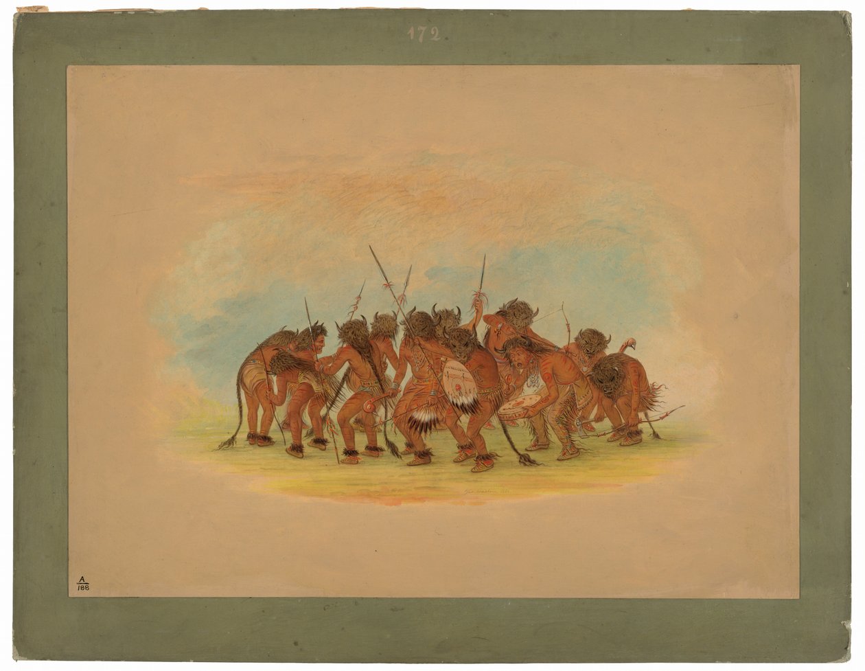 Danza del bufalo - Mandan da George Catlin