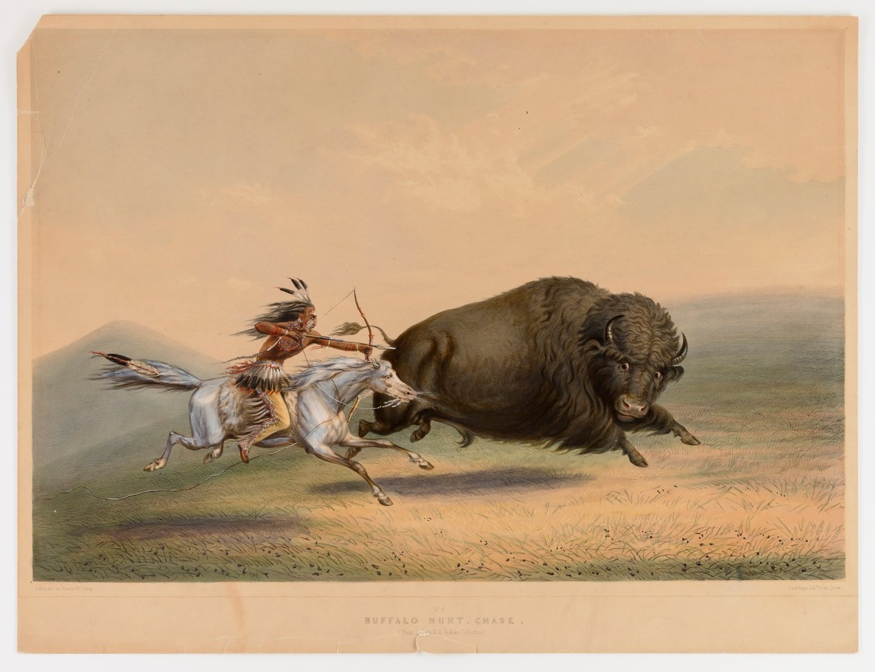 Caccia al bufalo, inseguimento n. 5 da George Catlin