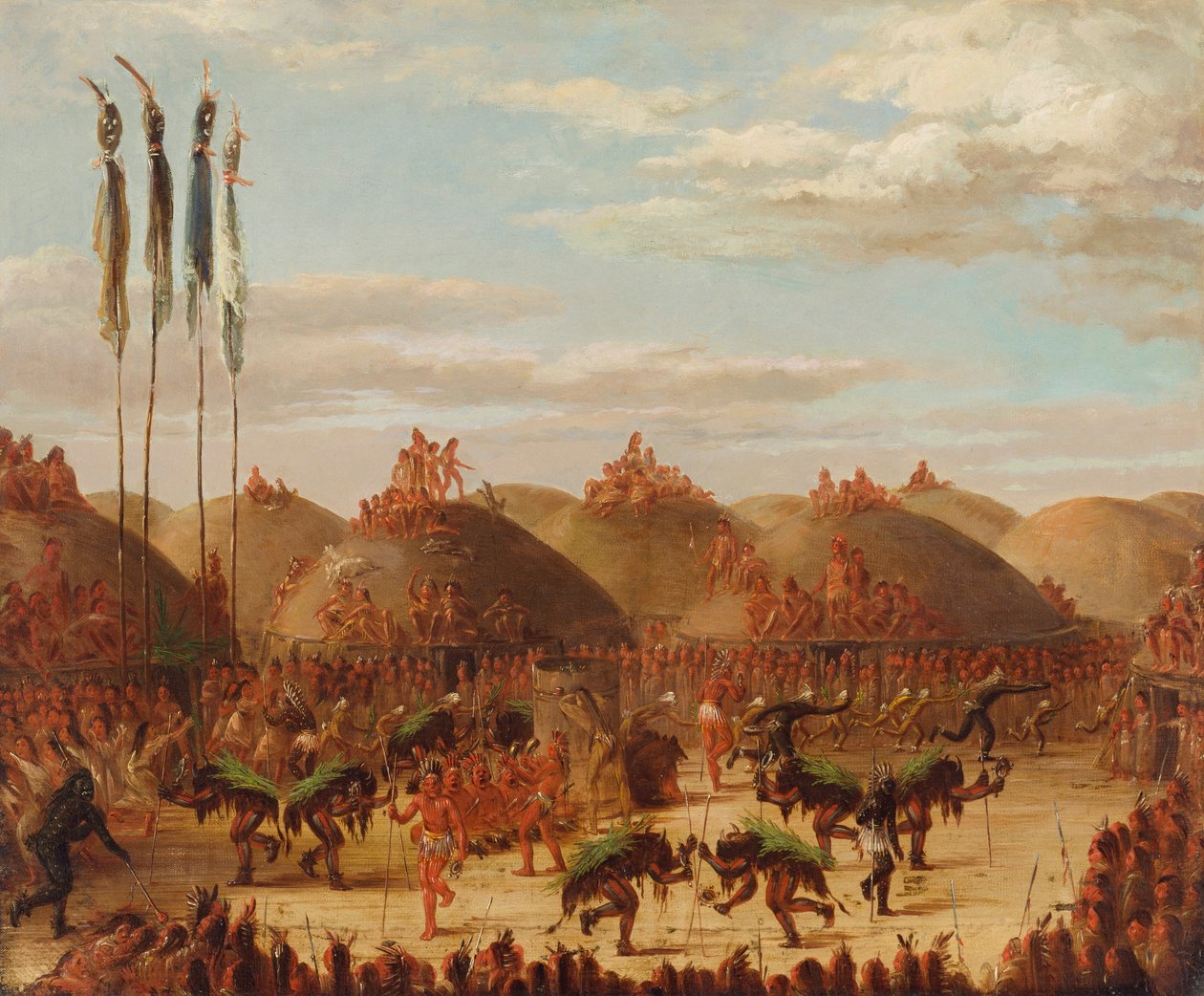 Danza del toro, cerimonia Mandan O-kee-pa da George Catlin