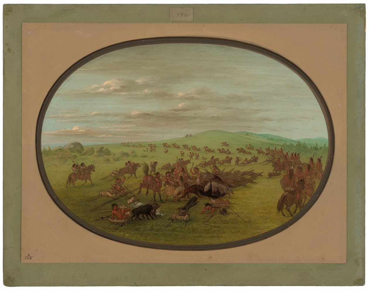 Camanchees in movimento da George Catlin