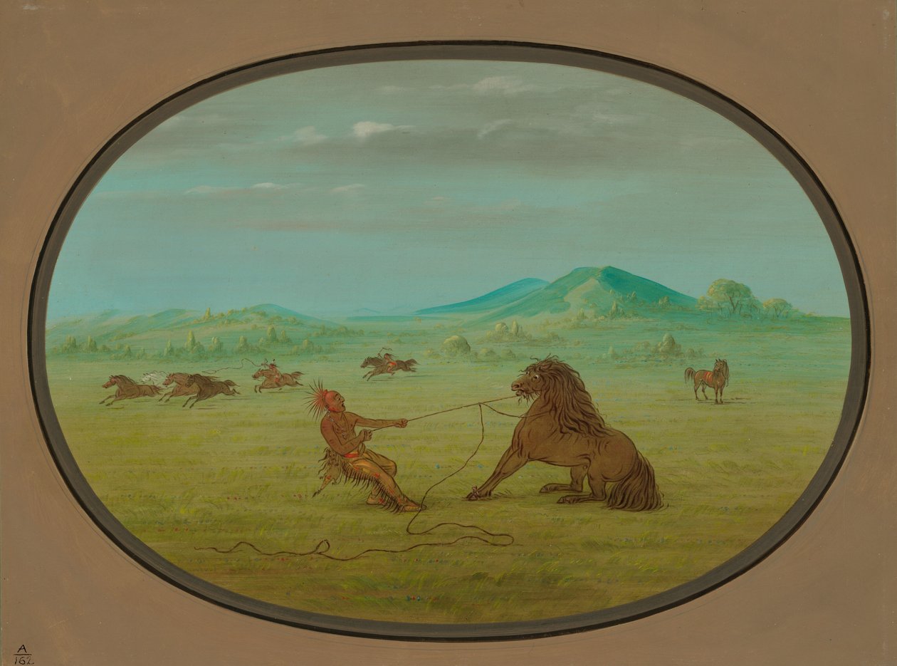 Cattura di cavalli selvaggi - Pawnee, 18611869 da George Catlin