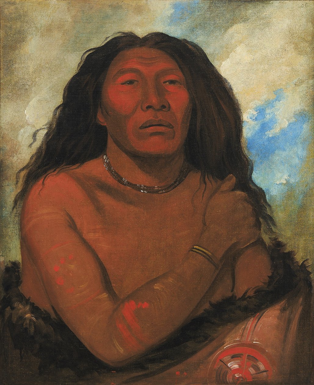 Duhk-gits-o-ó-see, Orso Rosso, un guerriero illustre da George Catlin